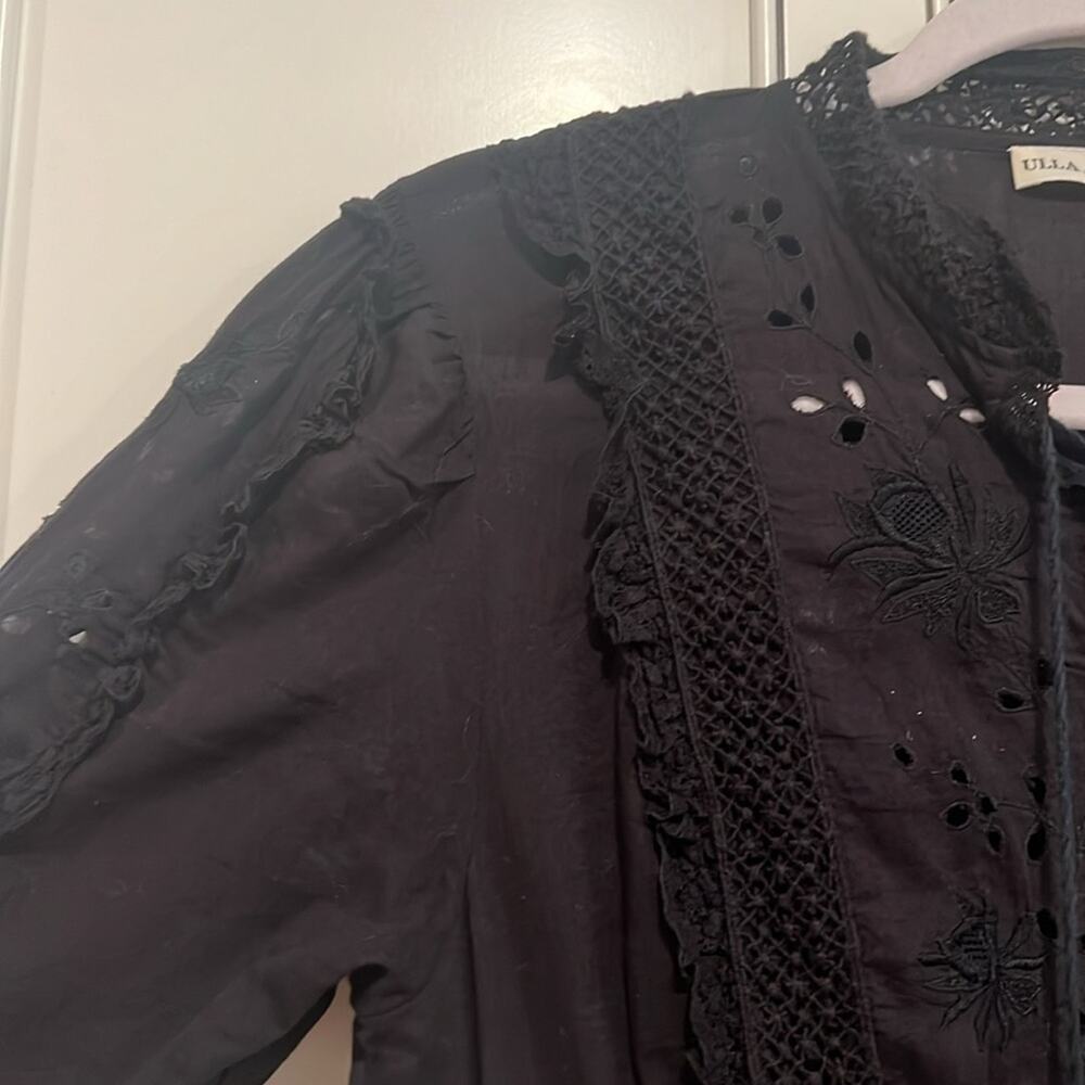ULLA JOHNSON EUC black midi size 4 - Picture 5 of 11